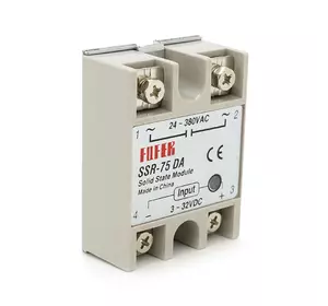 Твердотільні реле FQFER SSR-75DA 75А 24-380VAC Твердотільні реле FQFER SSR-75DA 75А 24-380VAC