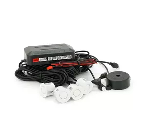 Parking sensors with 4 sensors, White Parking sensors with 4 sensors, White