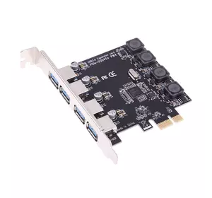 Контролер PCI-Е => USB 3.0, 4 порта, 5Gbps, BOX