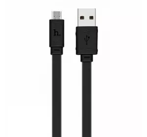 Кабель Hoco X5 Bamboo, Micro-USB, 2.4A, Black, довжина 1м, BOX