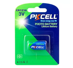 Батарейка літієва PKCELL 3V CR123A Lithium Manganese Battery ціна за блістер, Q8/96