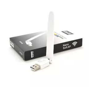 Бездротовий мережевий адаптер з антеною 10см Wi-Fi-USB LV-UW10S - 7601, 802.11bgn, 150MB, 2.4 GHz, WIN7 / XP / Vista / 2K / MAC / LINUX, Blister Q