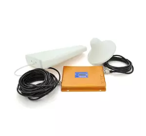 Комплект підсилювач GSM306-3G-4G 900/1800/2100МГц. Підсилювач тридіапазонний, антена прийому 20м кабелю, антена ретрансляції 3 метри. Gold Комплект підсилювач GSM306-3G-4G 900/1800/2100МГц. Підсилювач тридіапазонний, антена прийому 20м кабелю, антена ретрансляції 3 метри. Gold