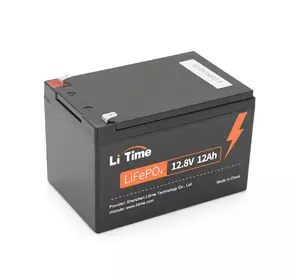 Акумуляторна батарея Li-TIME LiFePO4 12.8V 12Ач 154Wh,(12/12A) F2, 151*98*95mm Акумуляторна батарея Li-TIME LiFePO4 12.8V 12Ач 154Wh,(12/12A) F2, 151*98*95mm