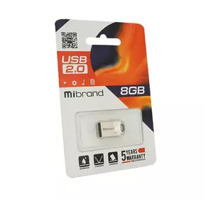 Флеш-накопичувач Mibrand Hawk, USB 2.0, 8GB, Metal Design, Blister