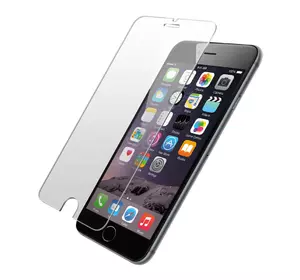 Защитное стекло на экран прозрачное для iPhone 6+, (в пакете без салфеток)
