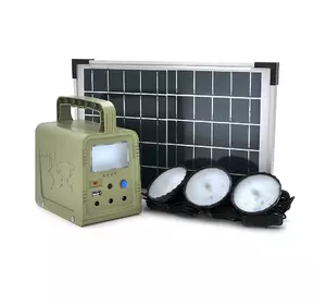 Портативный фонарь BRAZZERS BRPF-CF42/18, Solar panel 18W, LiFePO4 - 42Wh, DC: 2x3.2V, USB:: 1x5V/2A, 3x6W Led лампы 1м, 3W встроенный фонарь, BOX