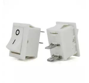 Перемикач ON-OFF KCD11-101 Small, 250VAC / 3A, 2 контакта, White,  Q500 Перемикач ON-OFF KCD11-101 Small, 250VAC / 3A, 2 контакта, White,  Q500