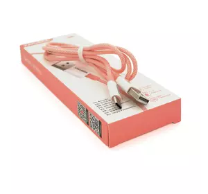 Кабель iKAKU KSC-723 GAOFEI smart charging cable for Type-C, Pink, довжина 1м, 2.4A, BOX