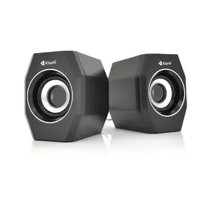 Колонки 2.0 Kisonli A-101S для ПК і ноутбука, USB + 3.5mm, 2x3.5W, 20Hz- 20KHz, Black, BOX, Q80 Колонки 2.0 Kisonli A-101S для ПК і ноутбука, USB + 3.5mm, 2x3.5W, 20Hz- 20KHz, Black, BOX, Q80