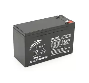 Акумуляторна батарея AGM RITAR RT1280, Black Case, 12V 8.0Ah  ( 151 х 65 х 94 (100) ) Q10 Акумуляторна батарея AGM RITAR RT1280, Black Case, 12V 8.0Ah  ( 151 х 65 х 94 (100) ) Q10