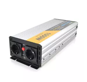 Інвертор напруги Solinved Sol-Yb24-1500M, 24V/220V, 1500W з апроксимованою синусоїдою, 2Shuko, USB, клемні дроти, Q6 Інвертор напруги Solinved Sol-Yb24-1500M, 24V/220V, 1500W з апроксимованою синусоїдою, 2Shuko, USB, клемні дроти, Q6