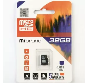 Карта пам'яті Mibrand microSDHC Class 10 UHS-I, 32GB