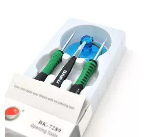 Набір інструментів BAKKU BK-7289-A для iPhone (+1.3, зірка 0.8, пінцет прямий, присоска), Blister-box Набір інструментів BAKKU BK-7289-A для iPhone (+1.3, зірка 0.8, пінцет прямий, присоска), Blister-box