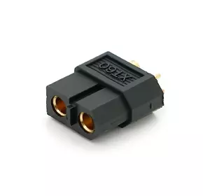 Розєм живлення силовий XT60 (мама), Black Розєм живлення силовий XT60 (мама), Black