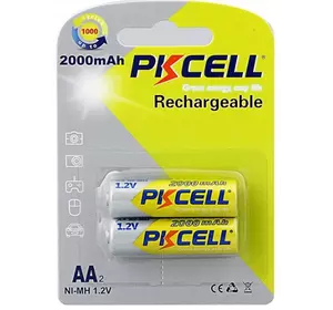 Акумулятор PKCELL 1.2V AA 2000mAh NiMH Rechargeable Battery, 2 штуки в блістері ціна за блістер, Q2