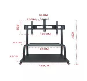 Кронштейн для TV PiPo PP- 2100A, 40 "-70" -100 ", до 65кг, без нахилу, Black, + стійки в комплекті, Box Кронштейн для TV PiPo PP- 2100A, 40 "-70" -100 ", до 65кг, без нахилу, Black, + стійки в комплекті, Box