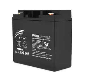 Акумуляторна батарея AGM RITAR RT12180B, Black Case, 12V 18.0Ah (181х77х167) Q4