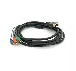 Кабель DVI (тато)-3RCA (тато), 3m, 2 ферит, Black, ОЕМ Кабель DVI (тато)-3RCA (тато), 3m, 2 ферит, Black, ОЕМ