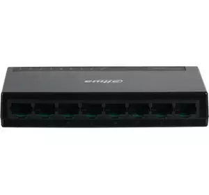 Комутатор Dahua DH-PFS3008-8GT-L 8 портів Ethernet 10/100 Мбіт/1000 Мбіт/сек, BOX Q20 Комутатор Dahua DH-PFS3008-8GT-L 8 портів Ethernet 10/100 Мбіт/1000 Мбіт/сек, BOX Q20