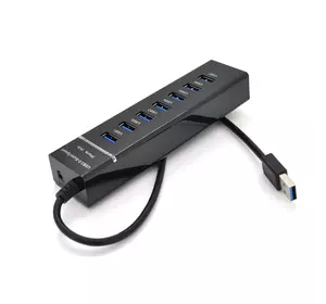 Хаб USB 3.0 UH-703 (1 порт USB3.0+6 портів USB2.0), підтримка до 1TB, Blister