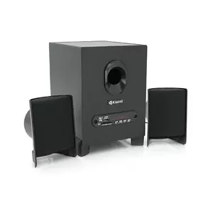 Колонки Kisonli TM-1000U, 5W+2x3W, USB/TF/BT/FM/AUX/LED light, із сабвуфером, DC: 5V, Black, BOX, Q8 Колонки Kisonli TM-1000U, 5W+2x3W, USB/TF/BT/FM/AUX/LED light, із сабвуфером, DC: 5V, Black, BOX, Q8