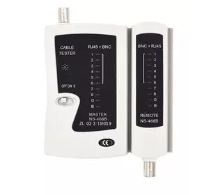 Кабельний тестер Merlion NSHL468BNC, RJ-45 + BNC, батарейки в комплекті немає Кабельний тестер Merlion NSHL468BNC, RJ-45 + BNC, батарейки в комплекті немає
