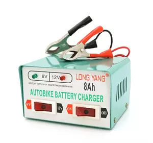 Автомобільне ЗУ 6V/12V 8А, з індикацією, AC 200V-240V, DC 6V-12V/0.9A + крокодили, Q20 Автомобільне ЗУ 6V/12V 8А, з індикацією, AC 200V-240V, DC 6V-12V/0.9A + крокодили, Q20