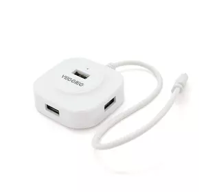Хаб VEGGIEG V-C242 Type-C, 4 порти USB 2.0, 20 см,  White, Box Хаб VEGGIEG V-C242 Type-C, 4 порти USB 2.0, 20 см,  White, Box