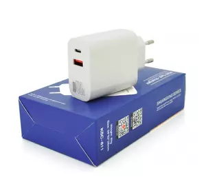 СЗУ AC100-240V iKAKU KSC-811 SHUANGXING dual port 40W fast charger, White, Box