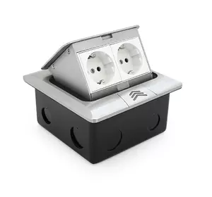 Розетка подвійна напольная висувна із заземленням J28L, Input: AC 100-250V 16A, White Розетка подвійна напольная висувна із заземленням J28L, Input: AC 100-250V 16A, White