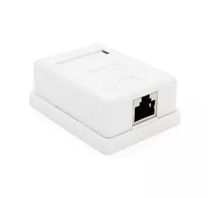 Розетка RITAR FTP 8P8C RJ45 1 порт Cat-6,  накладна біла Q500 Розетка RITAR FTP 8P8C RJ45 1 порт Cat-6,  накладна біла Q500