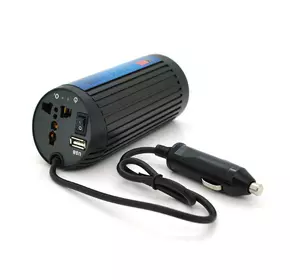 Інвертор напруги POWERMASTER, 12V/220V, 150W з модифікованою синусоїдою, 1 універсальні розетки, клеми Інвертор напруги POWERMASTER, 12V/220V, 150W з модифікованою синусоїдою, 1 універсальні розетки, клеми