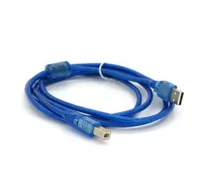 Кабель USB 2.0 RITAR AM/BM, 1.8m, 1 ферит, прозорий синій Q250 Кабель USB 2.0 RITAR AM/BM, 1.8m, 1 ферит, прозорий синій Q250