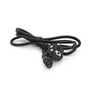 Кабель живлення Schuko PC-186 CEE7 / 7-C13, 1.5M, 0.75mm, OEM (євровилка) Q25 / 250 Кабель живлення Schuko PC-186 CEE7 / 7-C13, 1.5M, 0.75mm, OEM (євровилка) Q25 / 250