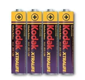 Батарейка лужна KODAK XTRALIFE LR03, ААА, 4шт в shrink, ціна за shrink Батарейка лужна KODAK XTRALIFE LR03, ААА, 4шт в shrink, ціна за shrink