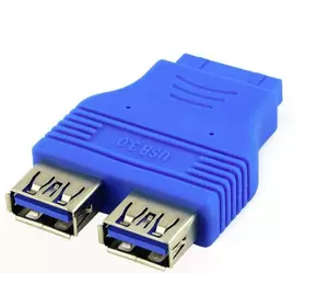 Перехідник USB 3.0 для материнської плати, 20pin to 2 port USB 3.0, внутрішній, Пакет