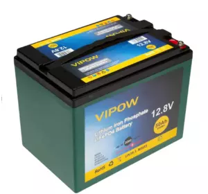 Акумуляторна батарея Vipow LiFePO4 12,8V 50Ah з вбудованою ВМS платою 40A,  (229*138*208)  Q1