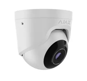8 Mp дротова охоронна IP-камера Ajax TurretCam (8 Mp/2.8 mm) White
