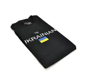 Футболка літня I am Ukrainian, Розмір M, Black