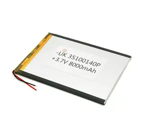 Літій-полімерний акумулятор 3.5*100*140mm (Li-ion 3.7В 8000мА·год) Літій-полімерний акумулятор 3.5*100*140mm (Li-ion 3.7В 8000мА·год)