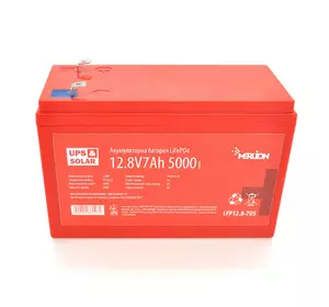 Літій-залізо-фосфатний акумулятор Merlion LiFePO4 12.8V 7AH (4S2P/BMS-10A), (151х65х97) for UPS, до 5000 циклів, Q12 Літій-залізо-фосфатний акумулятор Merlion LiFePO4 12.8V 7AH (4S2P/BMS-10A), (151х65х97) for UPS, до 5000 циклів, Q12