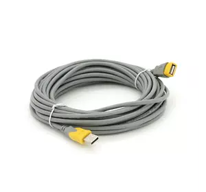 Подовжувач VEGGIEG UF-104, USB 2.0 AM/AF, 10,0m, Grey/Yellow, Пакет Подовжувач VEGGIEG UF-104, USB 2.0 AM/AF, 10,0m, Grey/Yellow, Пакет