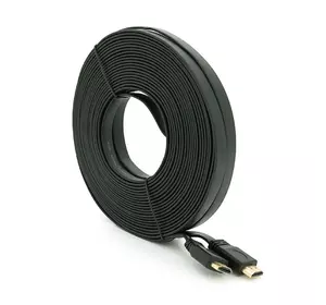 Кабель Merlion HDMI-HDMI 20m, v1.4, плоский Black, (Пакет), Q30 Кабель Merlion HDMI-HDMI 20m, v1.4, плоский Black, (Пакет), Q30