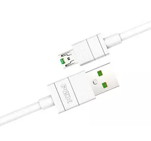 Кабель PZX V-107, Quick Charge 4.0 Micro Cable, 4.0A, White, довжина 1м, BOX