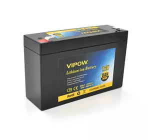 Акумуляторна батарея літієва Vipow 12 V 8Ah з елементами Li-ion 18650 з вбудованою ВМS платою, (3S4P) (151х50х94(100))мм, Q20 Акумуляторна батарея літієва Vipow 12 V 8Ah з елементами Li-ion 18650 з вбудованою ВМS платою, (3S4P) (151х50х94(100))мм, Q20