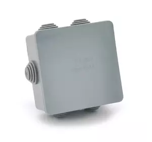 Коробка розподільна зовнішня PIPO Premium Р70 95х95х50мм; IP55; пластик; (РР) 6 гермовводів; сіра; Q24 Коробка розподільна зовнішня PIPO Premium Р70 95х95х50мм; IP55; пластик; (РР) 6 гермовводів; сіра; Q24