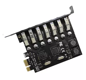 Контролер PCI-Е => USB 3.0, 7 портів, 5Gbps, BOX
