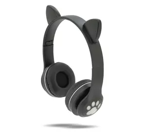 Бездротові Bluetooth навушники Cat Ear VZV-23M Led, Black