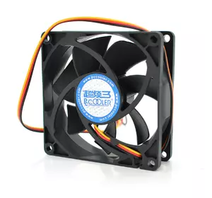 Кулер корпусний Pccooler F82, 80x80x25mm, 12V/0.07A, RPM 1400±10%, 3-pin + MOLEX, Black, Box Кулер корпусний Pccooler F82, 80x80x25mm, 12V/0.07A, RPM 1400±10%, 3-pin + MOLEX, Black, Box